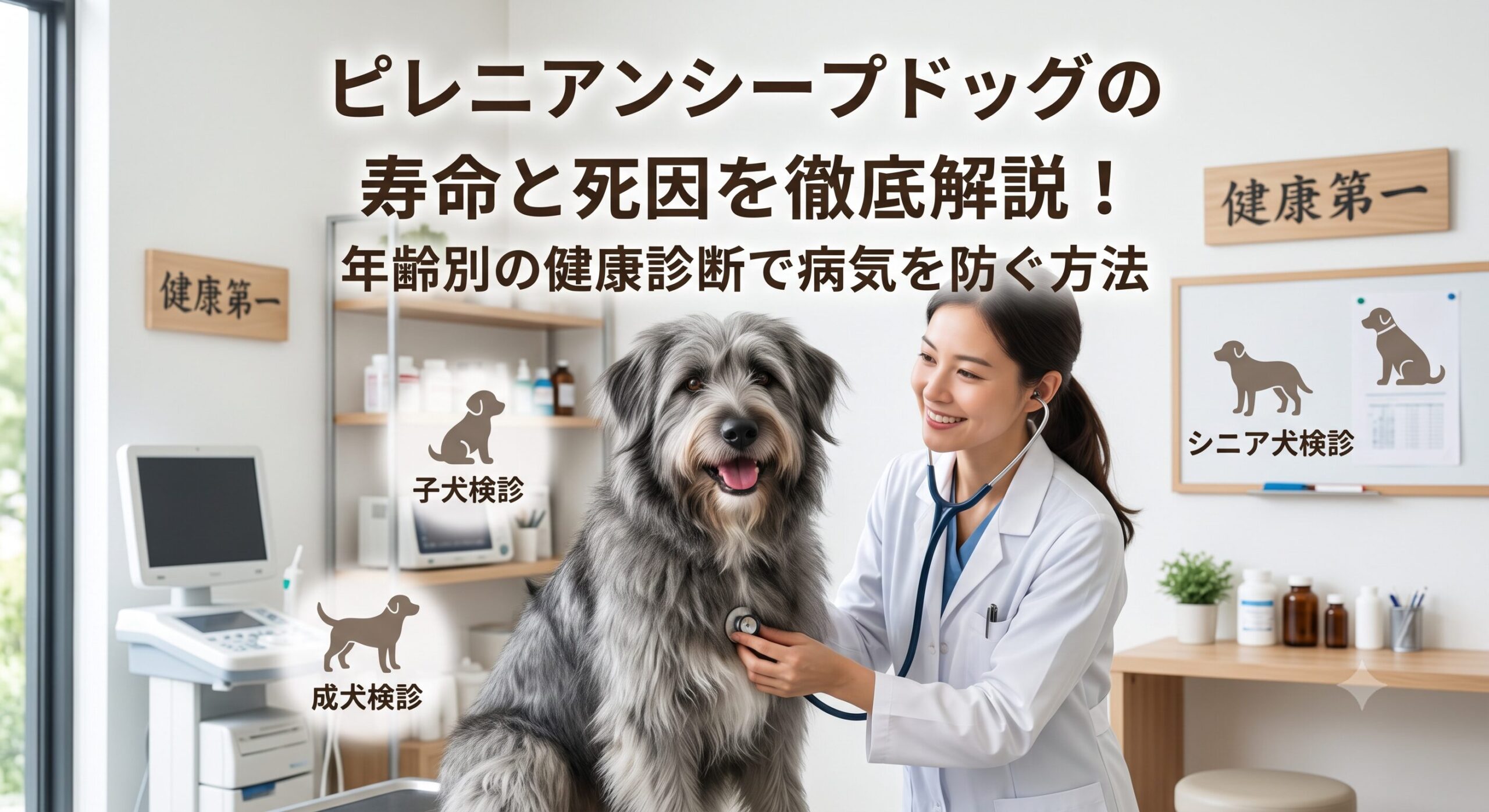 ピレニアンシープドッグの寿命と死因を徹底解説！年齢別の健康診断で